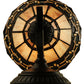 Meyda Lighting Ilona 9" Mahogany Bronze Wall Sconce Amber Mica Shade Glass