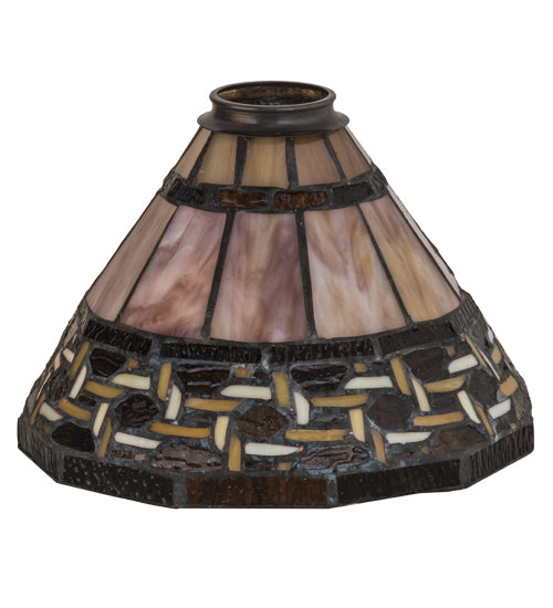 Meyda Lighting Ilona 9" Multi-Colored Shade Glass