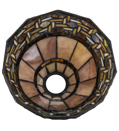 Meyda Lighting Ilona 9" Multi-Colored Shade Glass
