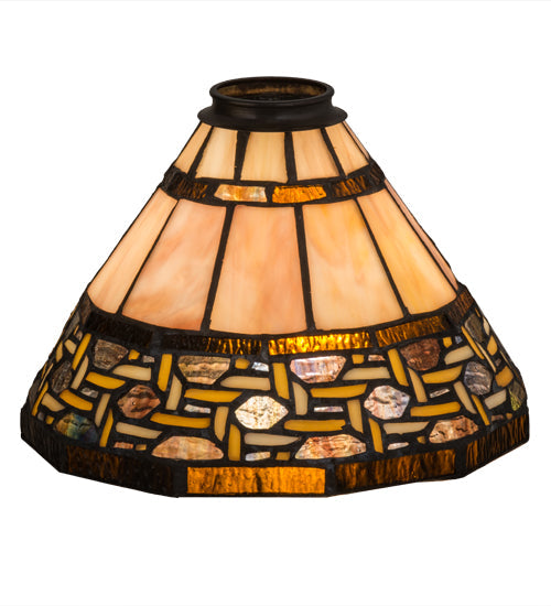 Meyda Lighting Ilona 9" Multi-Colored Shade Glass