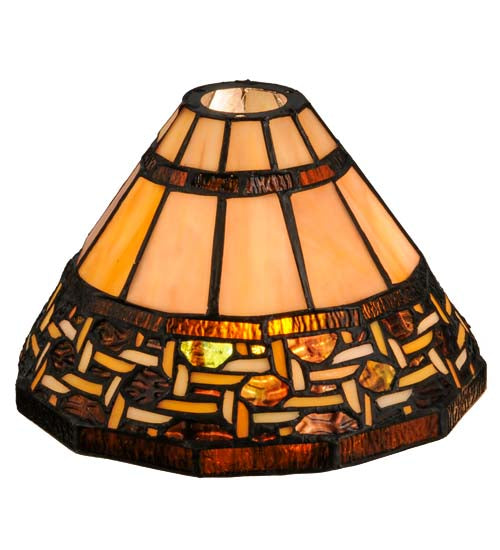 Meyda Lighting Ilona 9"W x 6"H Multi-Colored Shade Glass