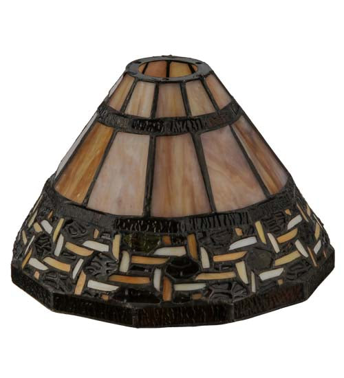 Meyda Lighting Ilona 9"W x 6"H Multi-Colored Shade Glass