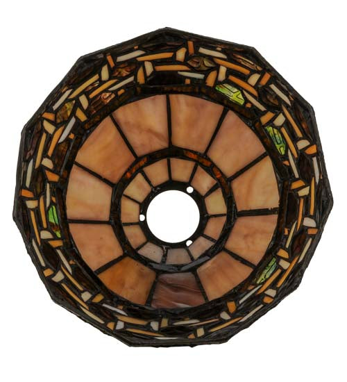 Meyda Lighting Ilona 9"W x 6"H Multi-Colored Shade Glass