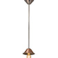 Meyda Lighting Imperial 6" Hammered Copper & Stainless Steel Mini Pendant Light
