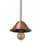 Meyda Lighting Imperial 6" Hammered Copper & Stainless Steel Mini Pendant Light