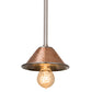 Meyda Lighting Imperial 6" Hammered Copper & Stainless Steel Mini Pendant Light