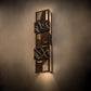 Meyda Lighting Indigo 12" 4-Light Burnished Transparent Copper Wall Sconce With White Statuario Idalight Shade Glass