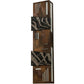 Meyda Lighting Indigo 12" 4-Light Burnished Transparent Copper Wall Sconce With White Statuario Idalight Shade Glass