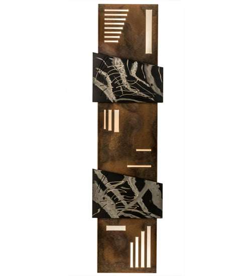 Meyda Lighting Indigo 12" 4-Light Burnished Transparent Copper Wall Sconce With White Statuario Idalight Shade Glass