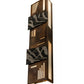 Meyda Lighting Indigo 12" 4-Light Burnished Transparent Copper Wall Sconce With White Statuario Idalight Shade Glass
