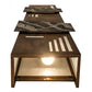 Meyda Lighting Indigo 12" 4-Light Burnished Transparent Copper Wall Sconce With White Statuario Idalight Shade Glass