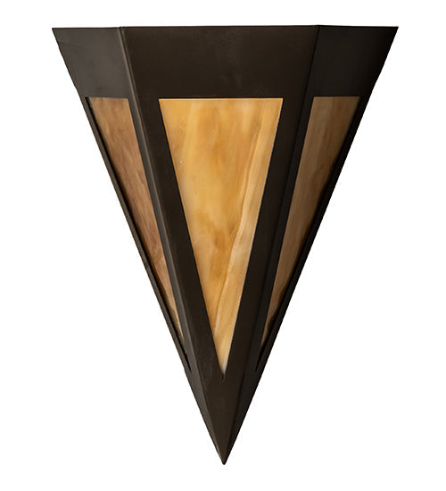 Meyda Lighting Infinity 10" Timeless Bronze Wall Sconce With Beige Art Shade Glass