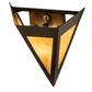 Meyda Lighting Infinity 10" Timeless Bronze Wall Sconce With Beige Art Shade Glass