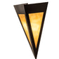 Meyda Lighting Infinity 10" Timeless Bronze Wall Sconce With Beige Art Shade Glass
