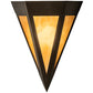 Meyda Lighting Infinity 10" Timeless Bronze Wall Sconce With Beige Art Shade Glass
