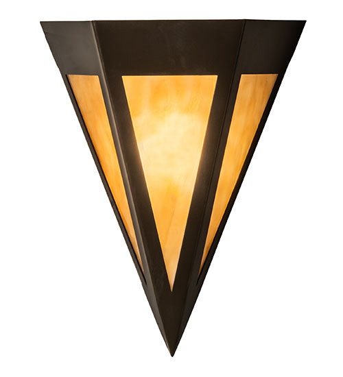 Meyda Lighting Infinity 10" Timeless Bronze Wall Sconce With Beige Art Shade Glass