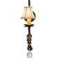Meyda Lighting Ingrid 6" Timeless Bronze & Gold Accents Wall Sconce With Cream Textrene Trumpet Shade