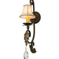 Meyda Lighting Ingrid 6" Timeless Bronze & Gold Accents Wall Sconce With Cream Textrene Trumpet Shade