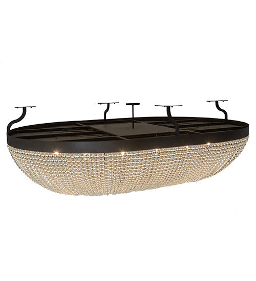 Meyda Lighting Innsbruck 84" 14-Light Semi-flush Mount Light With Clear Crystal Shade