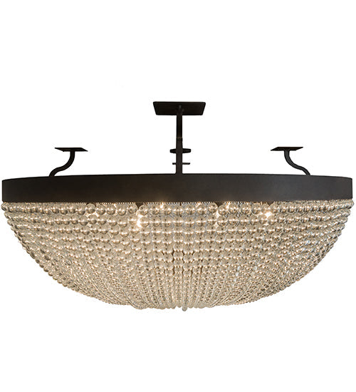 Meyda Lighting Innsbruck 84" 14-Light Semi-flush Mount Light With Clear Crystal Shade