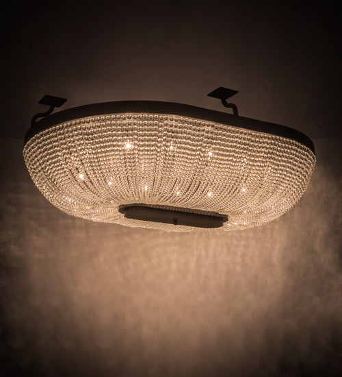 Meyda Lighting Innsbruck 84" 14-Light Semi-flush Mount Light With Clear Crystal Shade