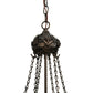 Meyda Lighting Iris 9" 3-Light Mahogany Bronze Pendant Light Hardware