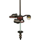 Meyda Lighting Iris 9" 3-Light Mahogany Bronze Pendant Light Hardware