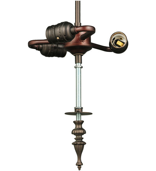 Meyda Lighting Iris 9" 3-Light Mahogany Bronze Pendant Light Hardware
