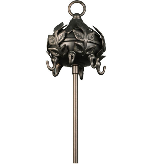 Meyda Lighting Iris 9" 3-Light Mahogany Bronze Pendant Light Hardware