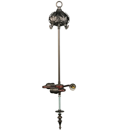 Meyda Lighting Iris 9" 3-Light Mahogany Bronze Pendant Light Hardware