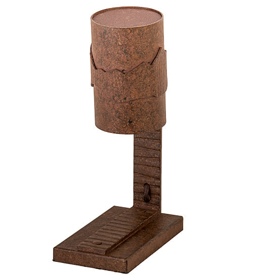 Meyda Lighting Iron Mountain 15" 2-Light Hand Painted Rust Accent Table Lamp