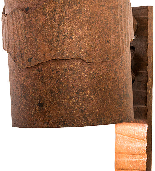 Meyda Lighting Iron Mountain 15" 2-Light Hand Painted Rust Accent Table Lamp