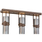 Meyda Lighting Iron Mountain 27" 3-Light Sophia Sepia Island Pendant Light With Industrial Steel Shade