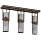 Meyda Lighting Iron Mountain 27" 3-Light Sophia Sepia Island Pendant Light With Industrial Steel Shade