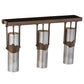 Meyda Lighting Iron Mountain 27" 3-Light Sophia Sepia Island Pendant Light With Industrial Steel Shade
