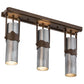 Meyda Lighting Iron Mountain 27" 3-Light Sophia Sepia Island Pendant Light With Industrial Steel Shade