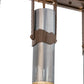 Meyda Lighting Iron Mountain 27" 3-Light Sophia Sepia Island Pendant Light With Industrial Steel Shade