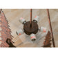 Meyda Lighting Ironwood 30" 5-Light Rusty Nail Pendant Light With Fleshtone Idalight Shade Glass