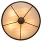 Meyda Lighting Ironwood 30" 5-Light Rusty Nail Pendant Light With Fleshtone Idalight Shade Glass