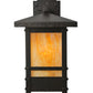 Meyda Lighting Irwindale 12" Oil Rubbed Bronze Wall Sconce With Beige Shade Glass