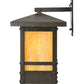 Meyda Lighting Irwindale 12" Oil Rubbed Bronze Wall Sconce With Beige Shade Glass