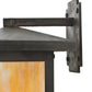 Meyda Lighting Irwindale 12" Oil Rubbed Bronze Wall Sconce With Beige Shade Glass