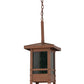 Meyda Lighting Irwindale 17" Copper Metallic Lantern Pendant Light With Green Opal Shade Glass