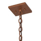 Meyda Lighting Irwindale 17" Copper Metallic Lantern Pendant Light With Green Opal Shade Glass
