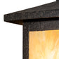 Meyda Lighting Irwindale 23" Coffee Bean Outdoor Post Mount Light With Beige Iridescent Shade Glass