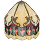 Meyda Lighting Isabella 15" Antique Brass Wall Sconce With Beige & Red Art Shade Glass