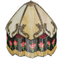 Meyda Lighting Isabella 15" Antique Brass Wall Sconce With Beige & Red Art Shade Glass
