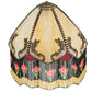 Meyda Lighting Isabella 15" Antique Brass Wall Sconce With Beige & Red Art Shade Glass