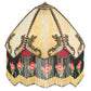 Meyda Lighting Isabella 15" Antique Brass Wall Sconce With Beige & Red Art Shade Glass