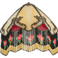 Meyda Lighting Isabella 15" Antique Brass Wall Sconce With Beige & Red Art Shade Glass